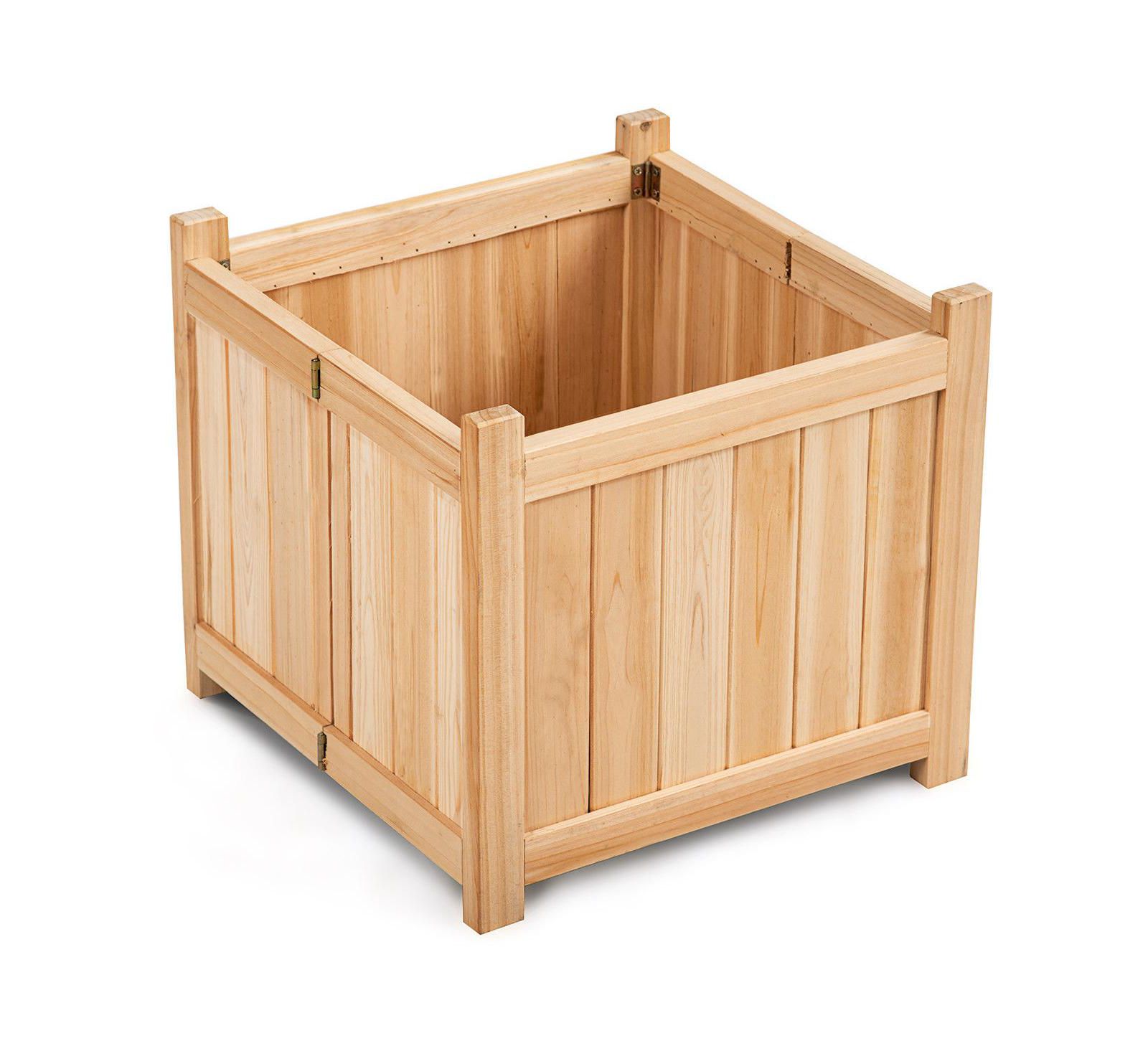 Деревянный ящик для растений Square Wood Flower Planter Box Raised Vegetable Patio