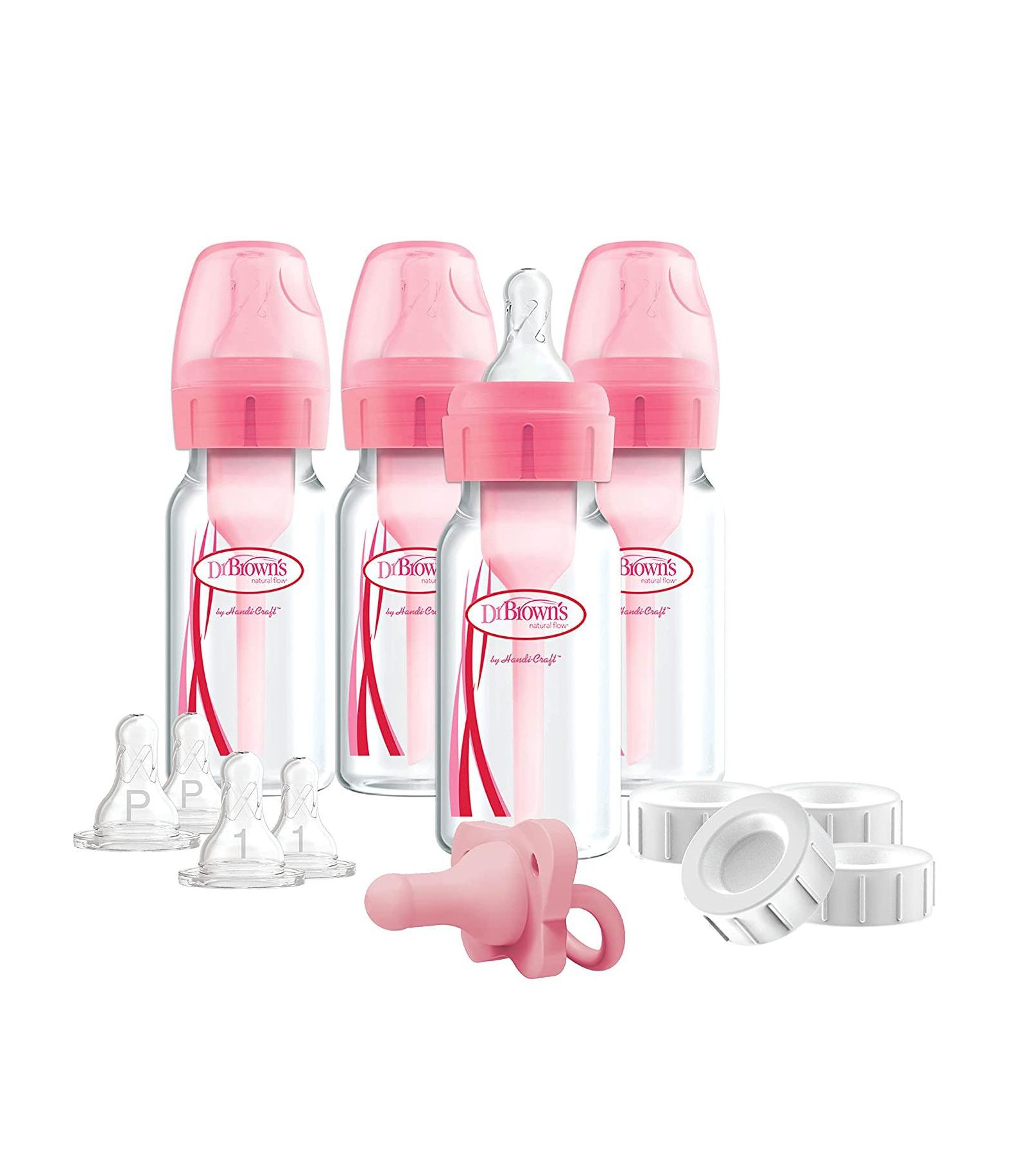 Набор детских бутылочек Dr. Browns Options+ Anti-Colic, Pink