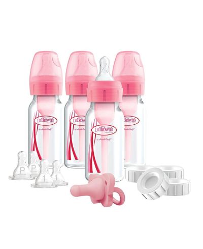 Набор детских бутылочек Dr. Browns Options+ Anti-Colic, Pink