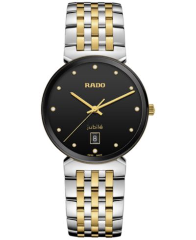 Женские часы Rado Swiss Florence Classic с бриллиантами и двухцветным стальным браслетом 38mm