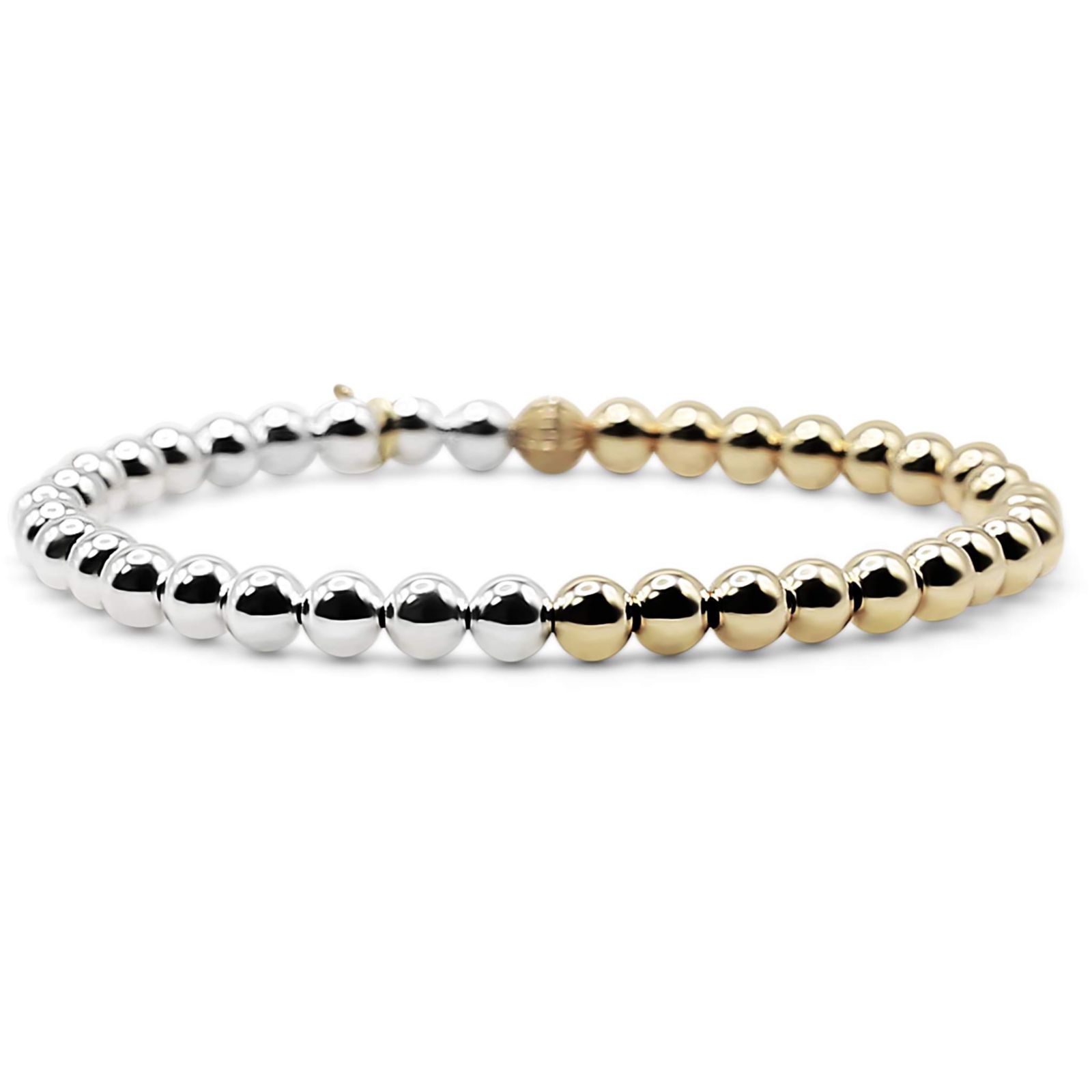 5mm Gold Filled Ball and Sterling Silver Bracelet