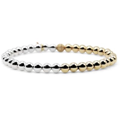5mm Gold Filled Ball and Sterling Silver Bracelet