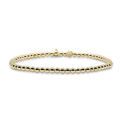 Bowood Lane Non-Tarnishing Gold filled, 3mm Gold Ball Stretch Bracelet