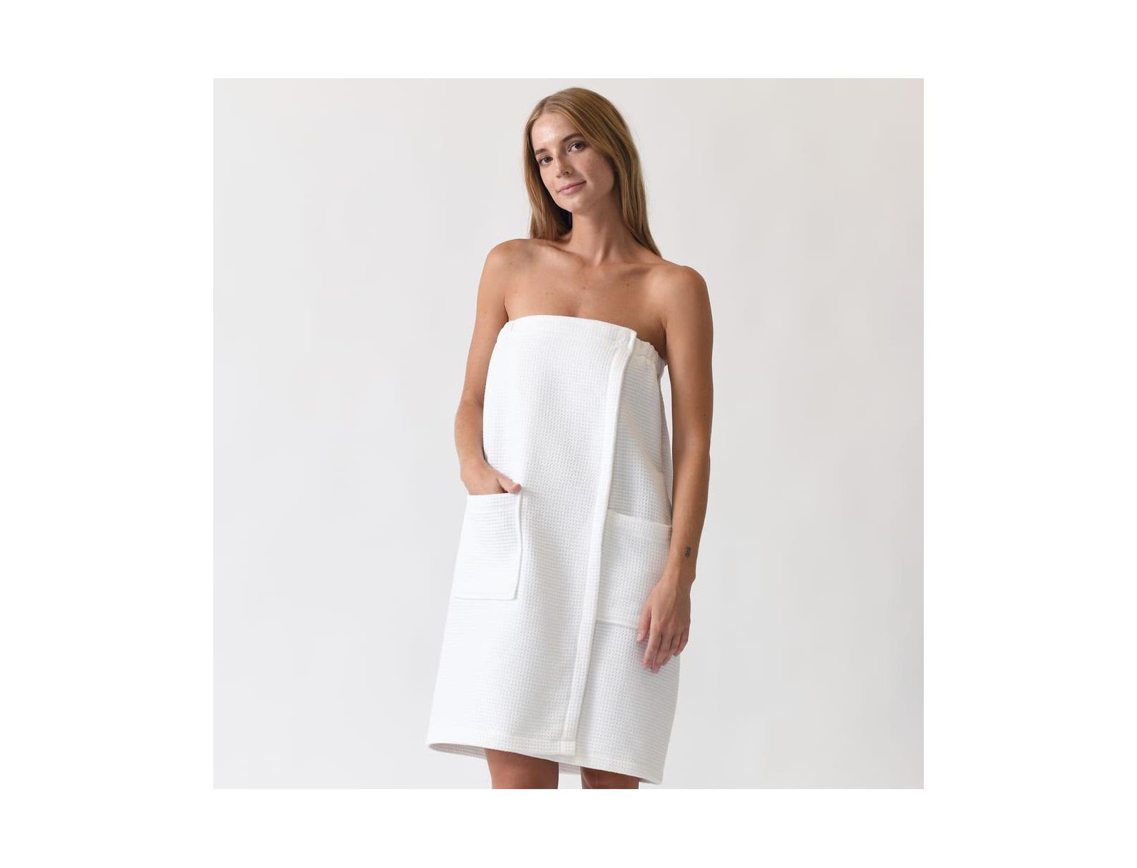 Cozy Earth Women's Waffle Terry Bath Wrap