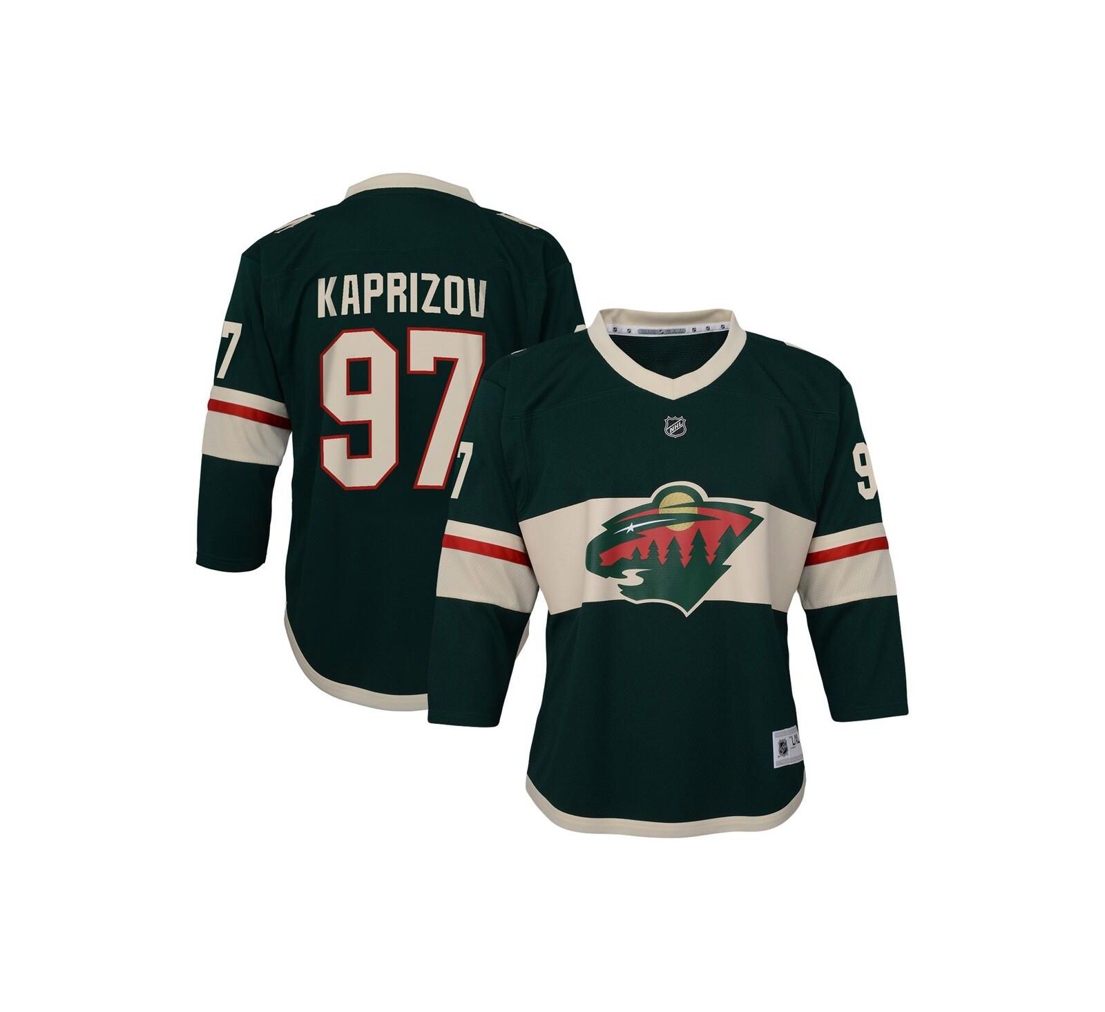 Детская джерси Kirill Kaprizov Green Minnesota Wild Home Replica