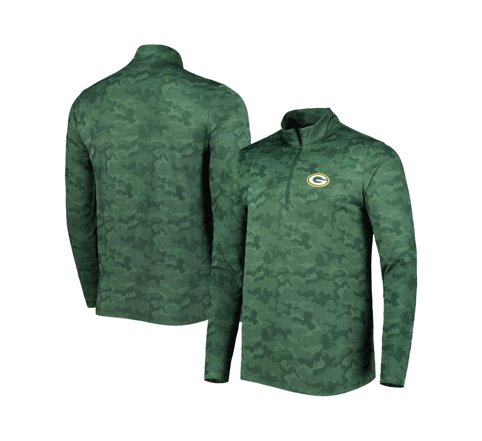 Antigua Мужская толстовка на молнии Green Bay Packers Brigade Quarter-Zip Sweatshirt, зеленая