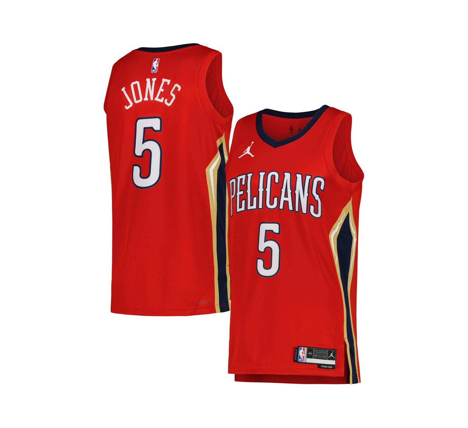 Мужская джерси Jordan Herbert Jones Red New Orleans Pelicans Replica Swingman Jersey - Statement Edition