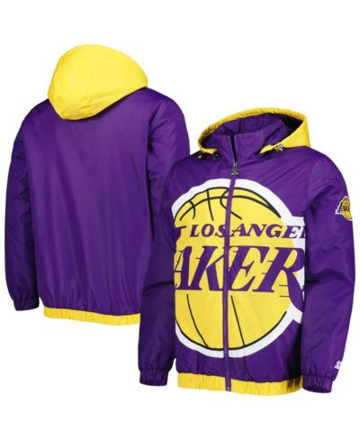 Starter Мужской Purple Los Angeles Lakers The Triple Double Full-Zip Hoodie Jacket