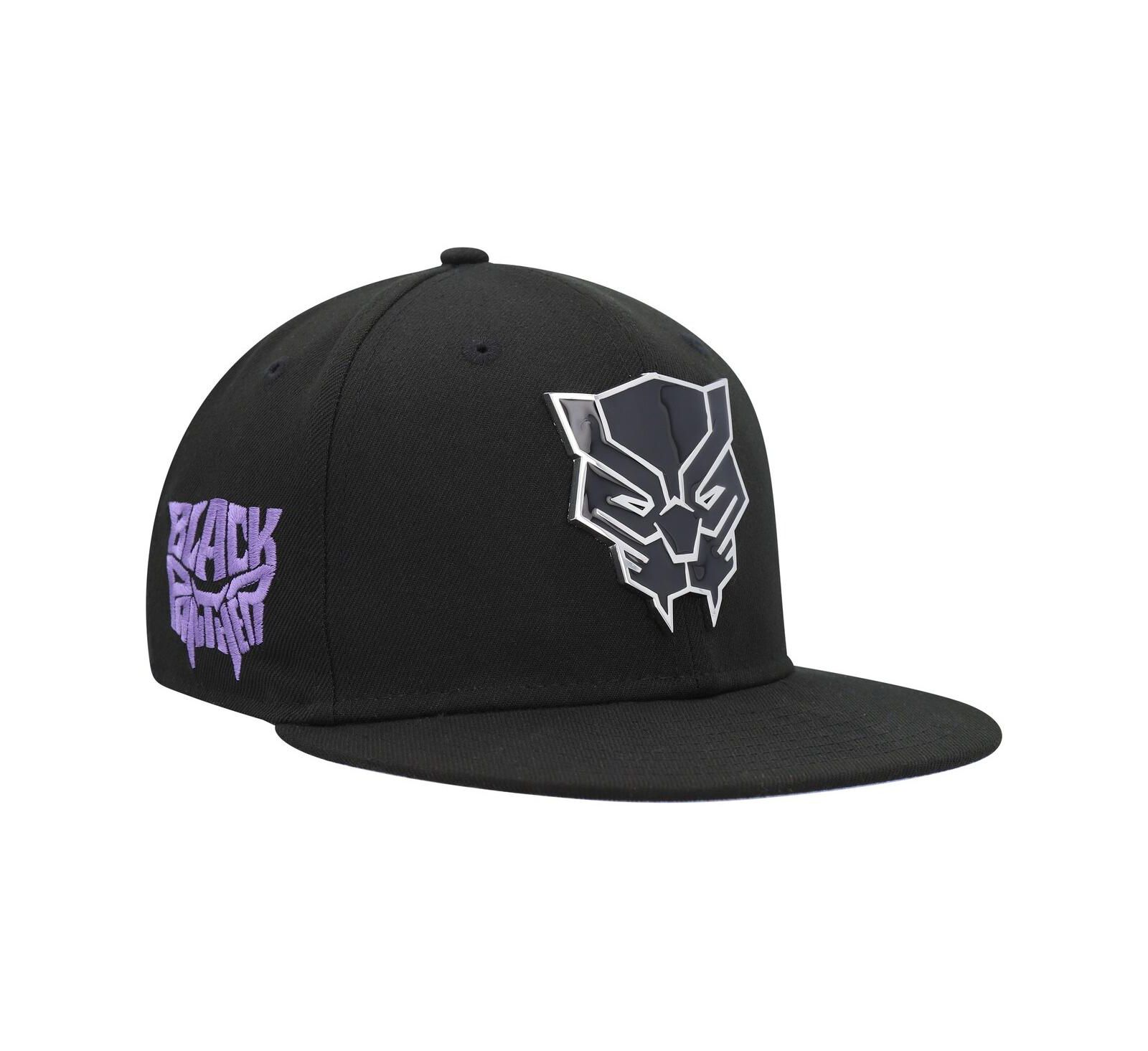 Men's '47 Brand Black Black Panther Marvel Fitted Hat