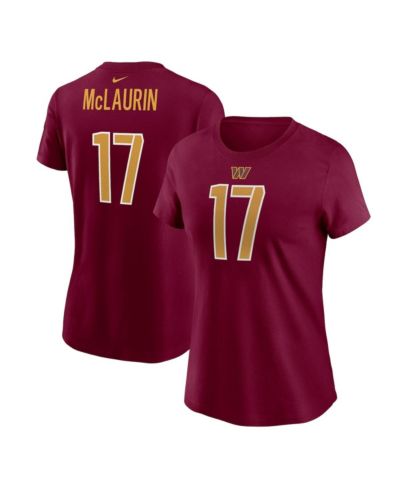 Женская футболка Nike Washington Commanders Burgundy с именем и номером игрока Terry McLaurin