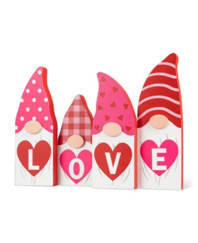 Деревянный декор Glitzhome Valentine's LOVE Gnome