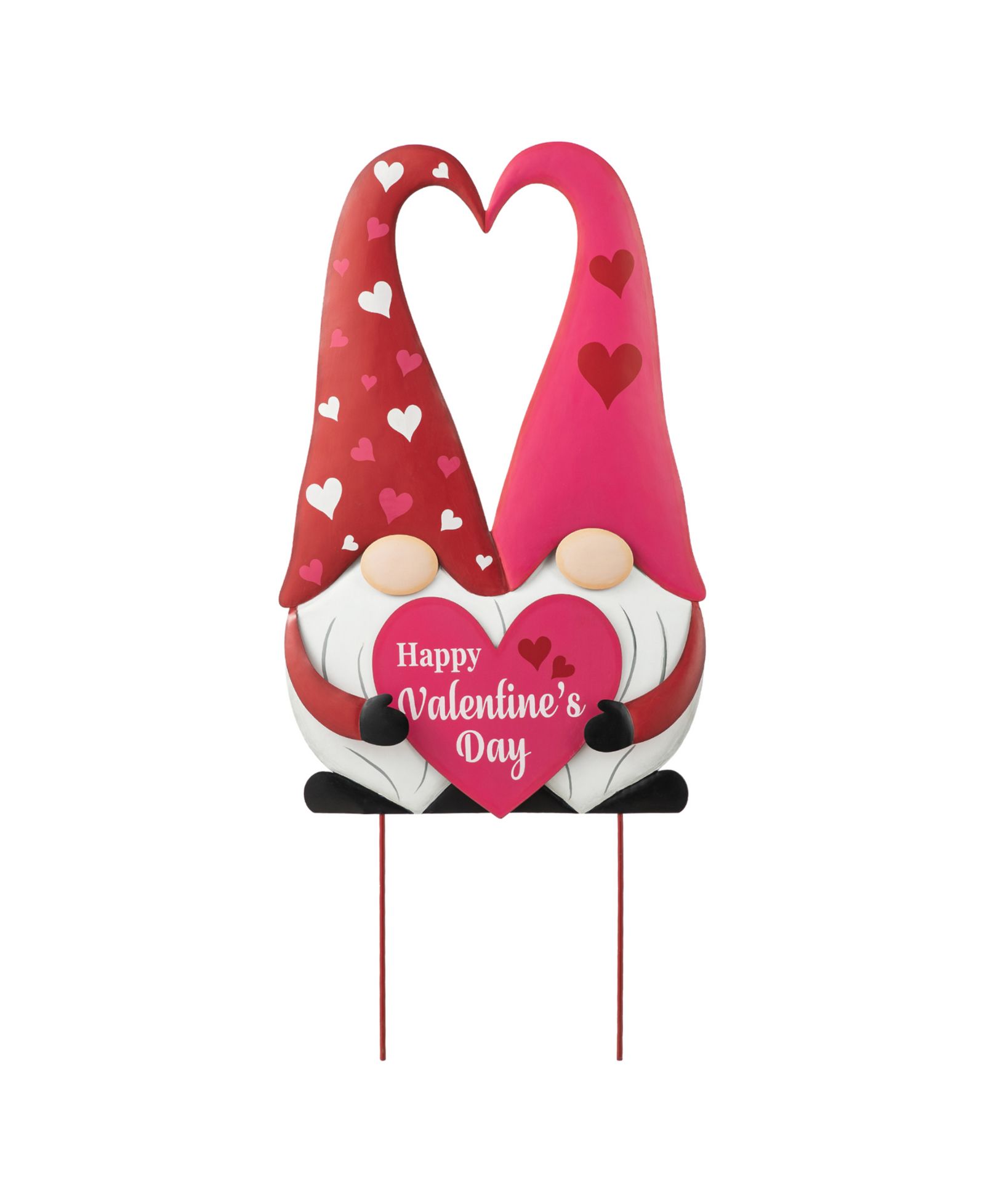 Металлический садовый гном Glitzhome 30" H Valentine's пара