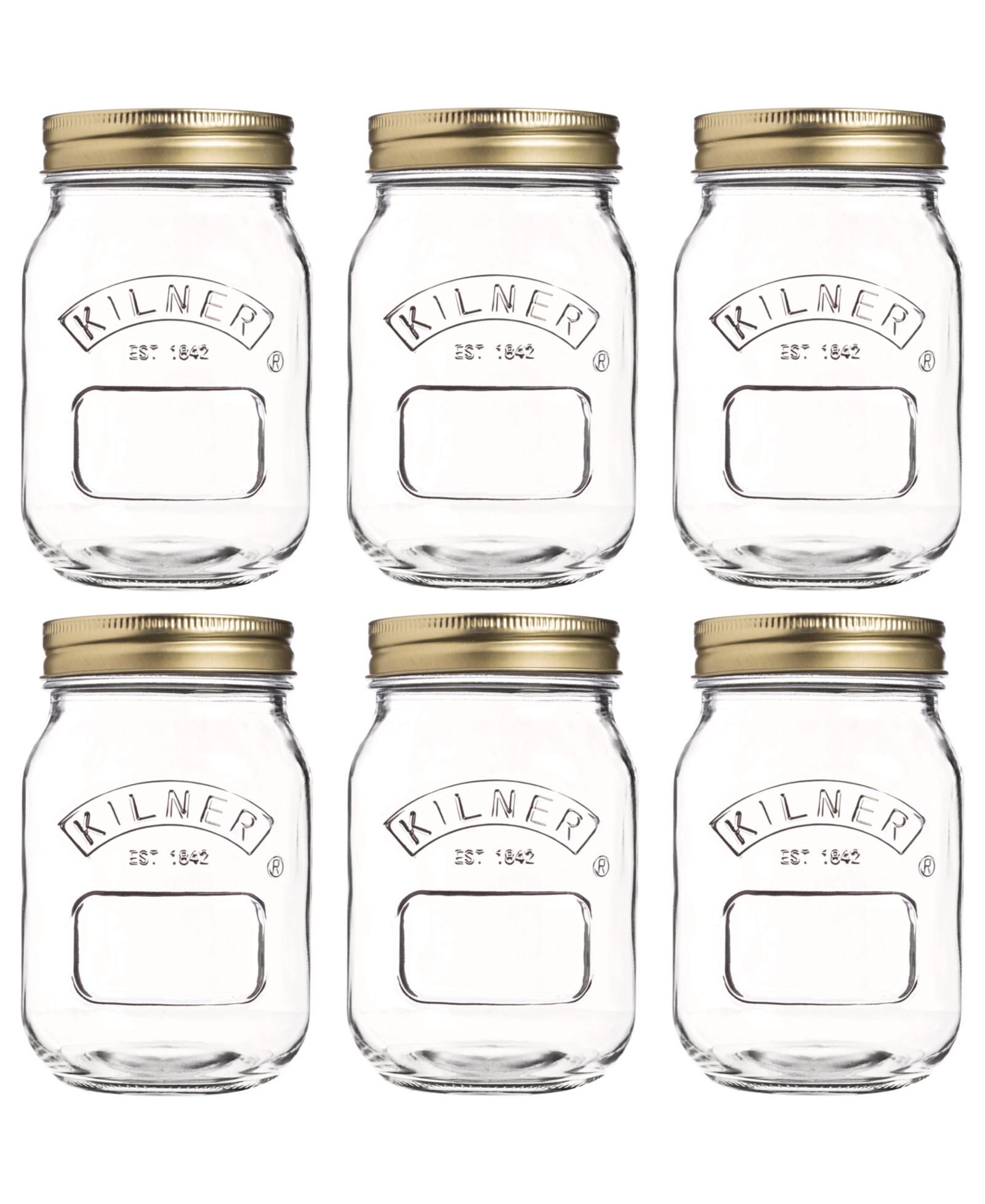 Kilner Canning Jar 17 oz, Set of 6