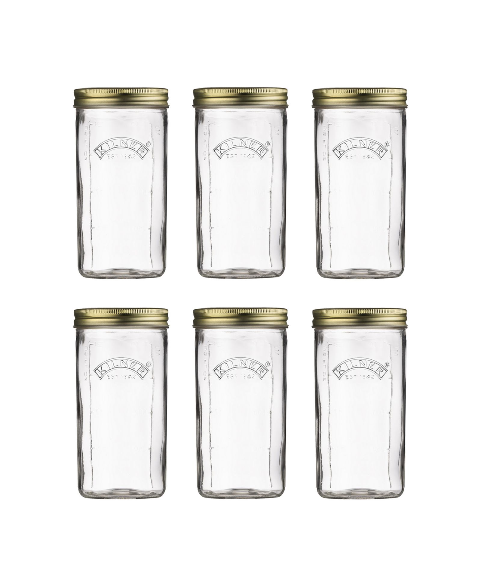 Kilner Банка для консервирования Wide Mouth, 34 oz, 6 шт.