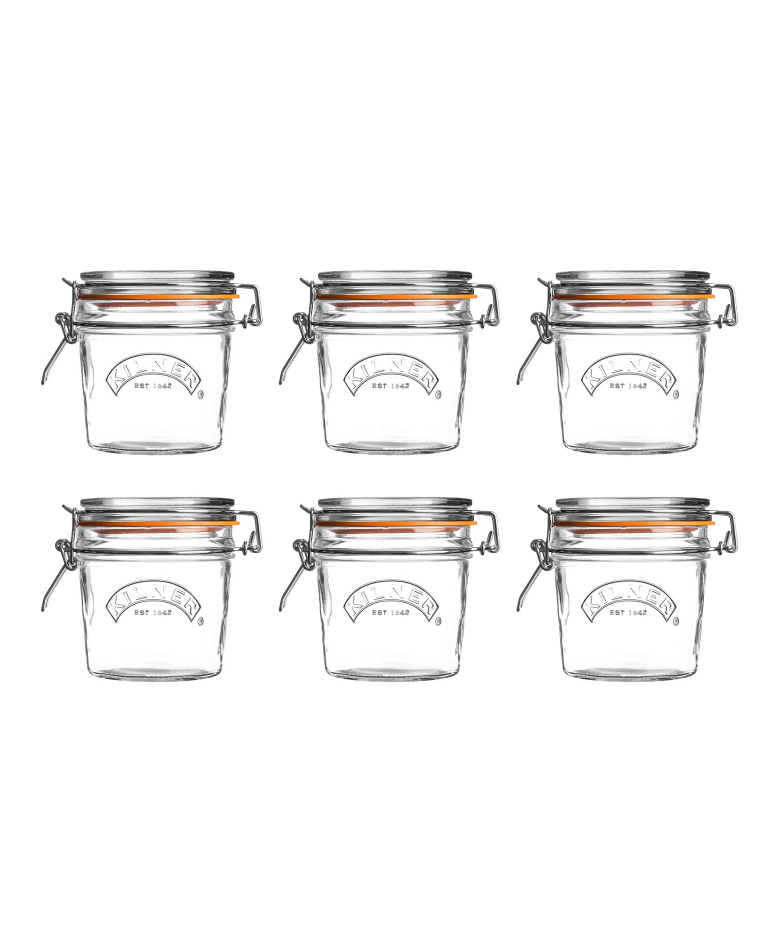 Kilner Round Clip Top Jar 12 oz, Set of 6