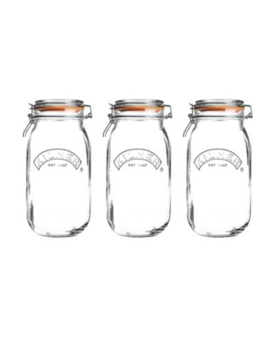 Круглая банка Kilner Clip Top 68 oz, набор из 3 шт