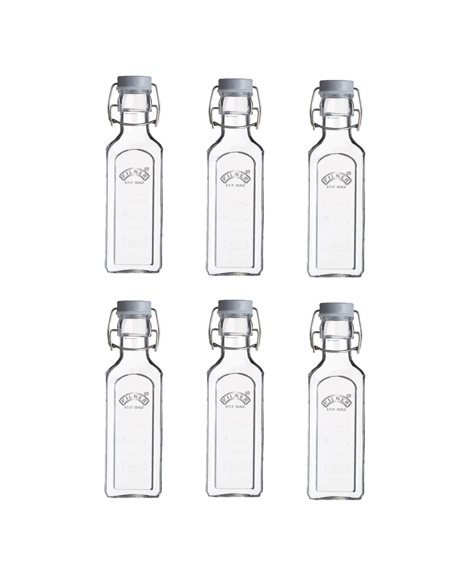 Kilner Clip Top Bottle 10 oz, Set of 6