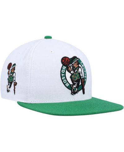 Мужская кепка Mitchell & Ness Boston Celtics White Green Side Core 2.0 Snapback