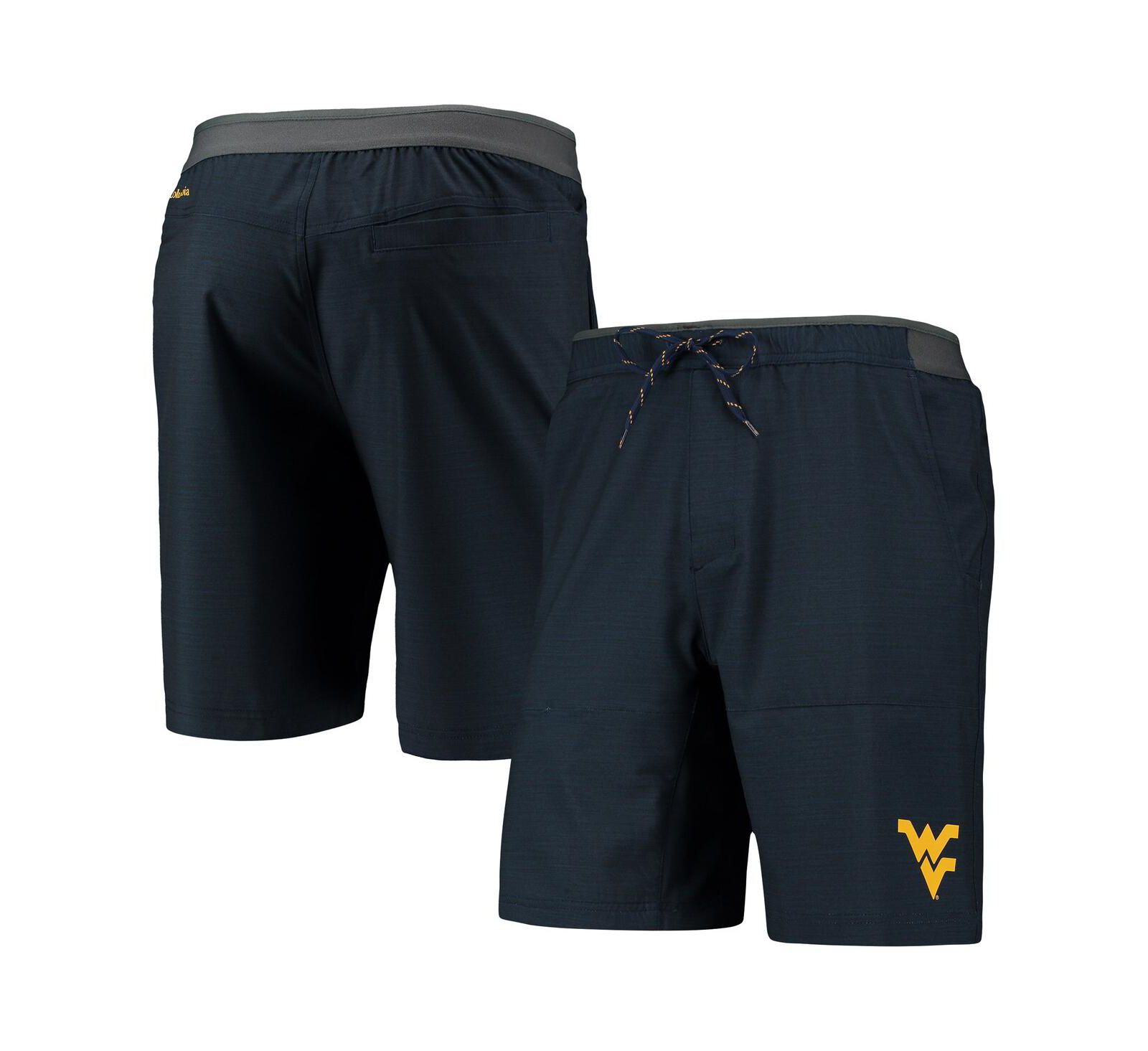 Men's Columbia Navy West Virginia Mountaineers Twisted Creek Omni-Shield Shorts