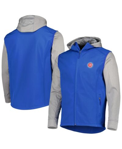 Men's Dunbrooke Royal, Heather Gray Chicago Cubs Alpha Full-Zip Jacket