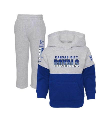 Outerstuff Детский набор из 2 предметов Playmaker для малышей (мальчиков и девочек), Royal, Heather Gray Kansas City Royals