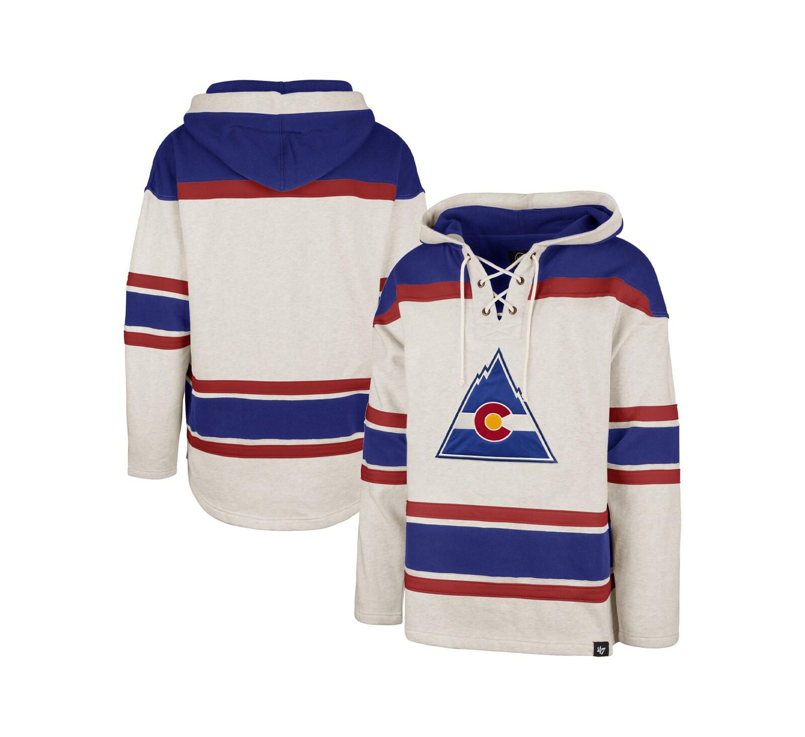 '47 Brand Мужской худи с завязками CO Rockies Heritage Rockaway Oatmeal