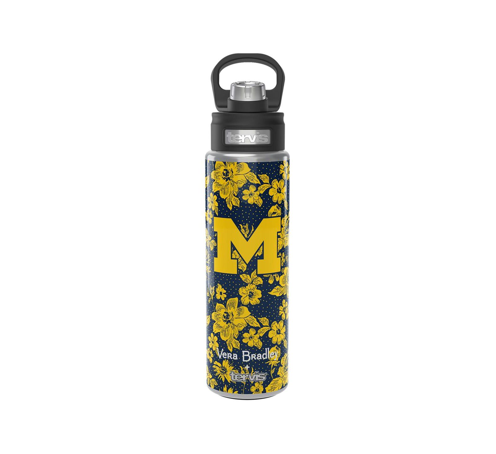 Бутылка Vera Bradley x Tervis Michigan Wolverines 24 Oz Wide Mouth с люксовым колпачком