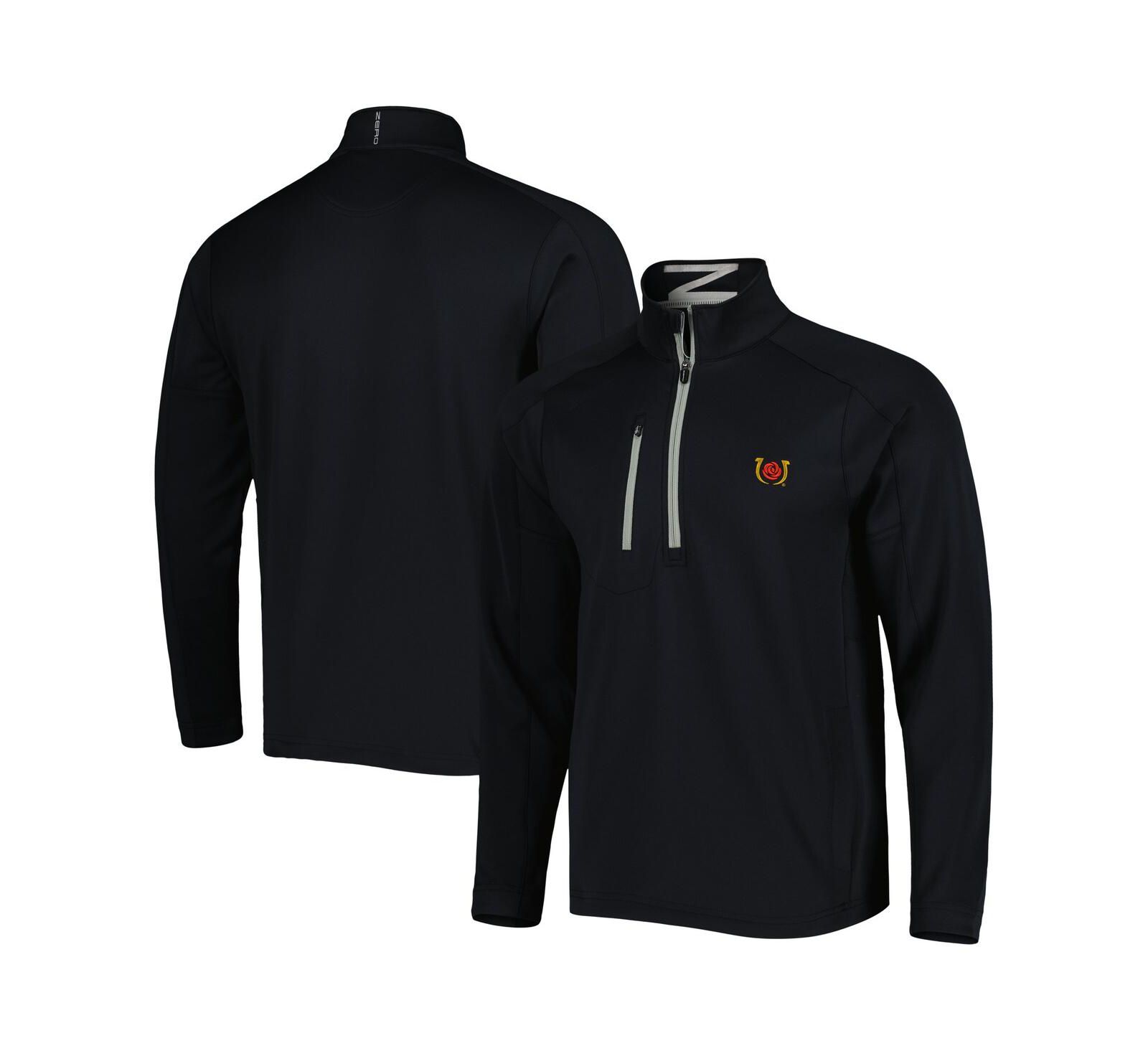 Men's Zero Restriction Black Kentucky Derby Z500 Quarter-Zip Jacket