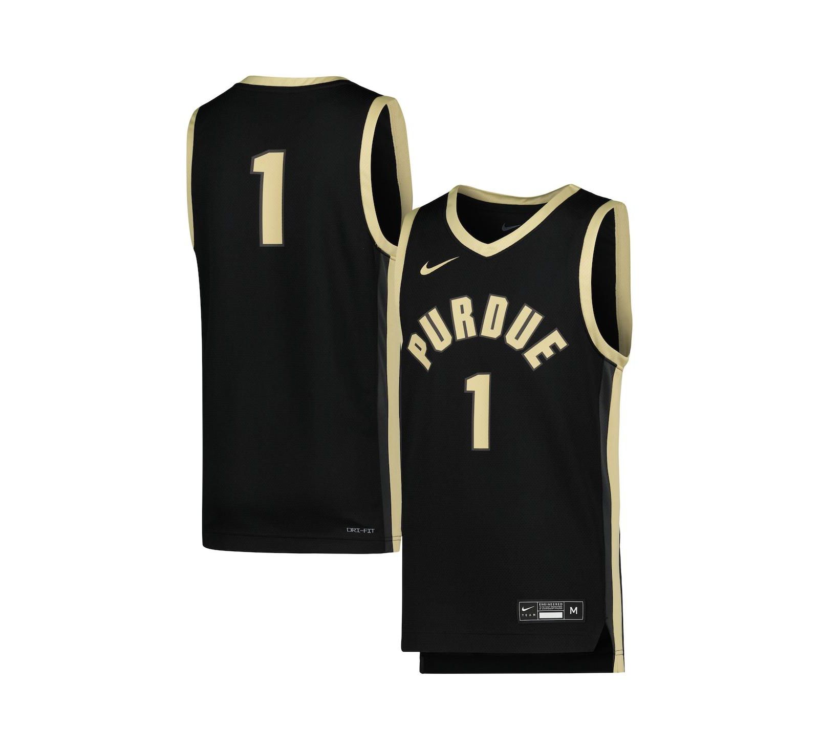 Детская баскетбольная джерси Nike #1 Black Purdue Boilermakers