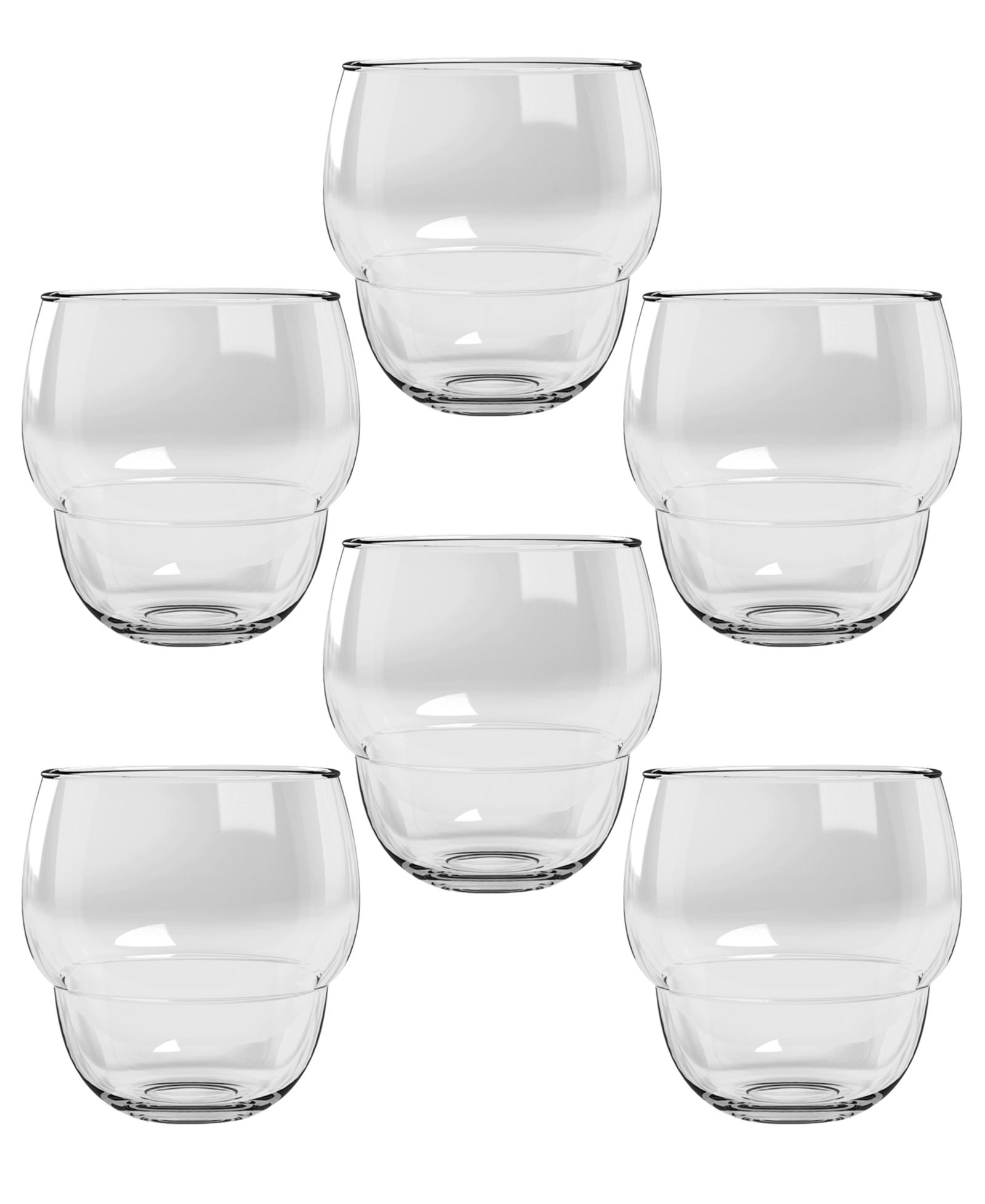 Набор из 6 стаканов Abode Homewares Stacking Bubble Tumbler
