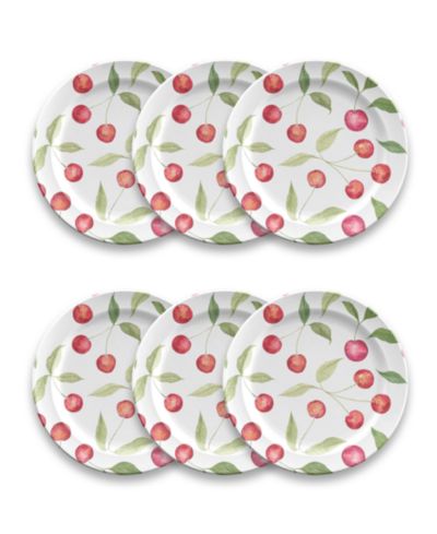 Abode Homewares Berries Cherries Salad Plate Set of 6
