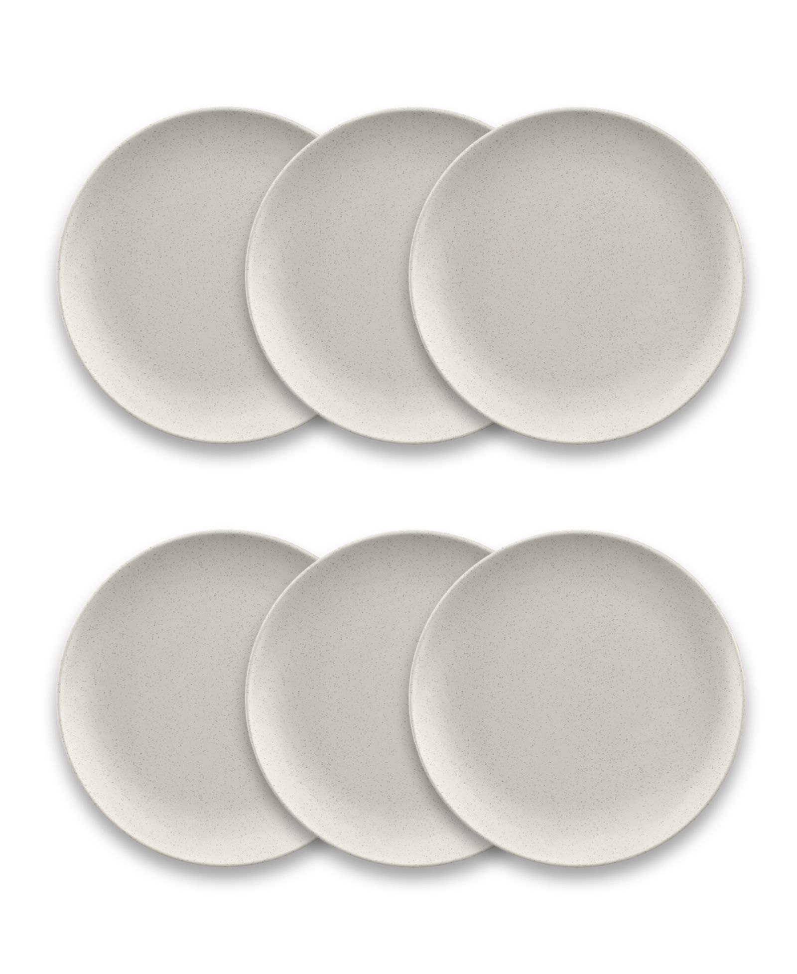 Abode Homewares Coupe Wheat Polypropylene Salad Plates, Set of 6