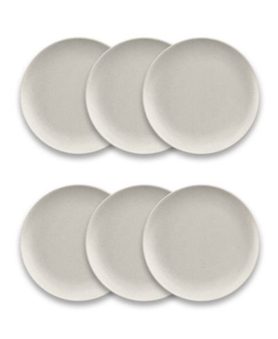 Abode Homewares Coupe Wheat Polypropylene Salad Plates, Set of 6