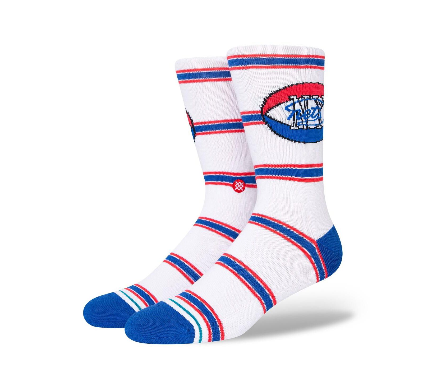 Men's Stance Brooklyn Nets Hardwood Classics Stripes Crew Socks