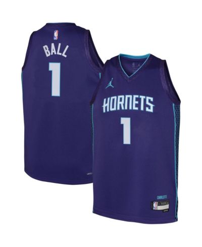 Детская джерси Jordan LaMelo Ball Purple Charlotte Hornets 2022/23 Swingman - Statement Edition