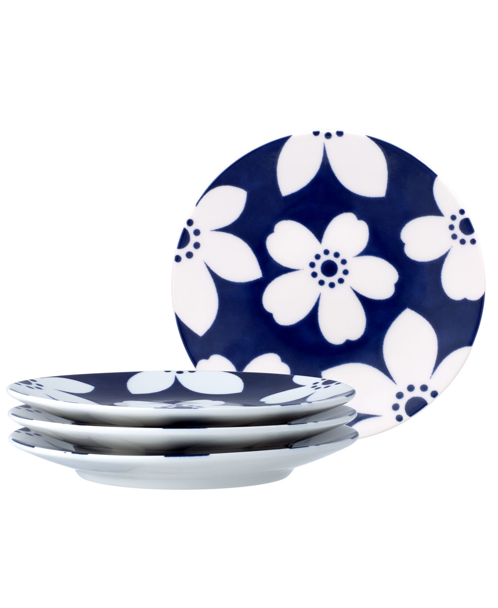 Набор из 4 закусочных тарелок Noritake Bluefjord, 6.50"