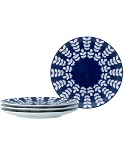 Noritake Bluefjord Set of 4 Coupe Salad Plates, 8.25"