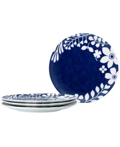 Noritake Bluefjord Set of 4 Coupe Dinner Plates, 11"