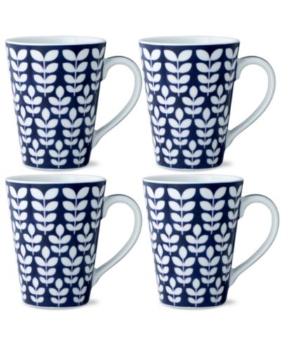 Noritake Bluefjord набор из 4 кружек, 12 oz.