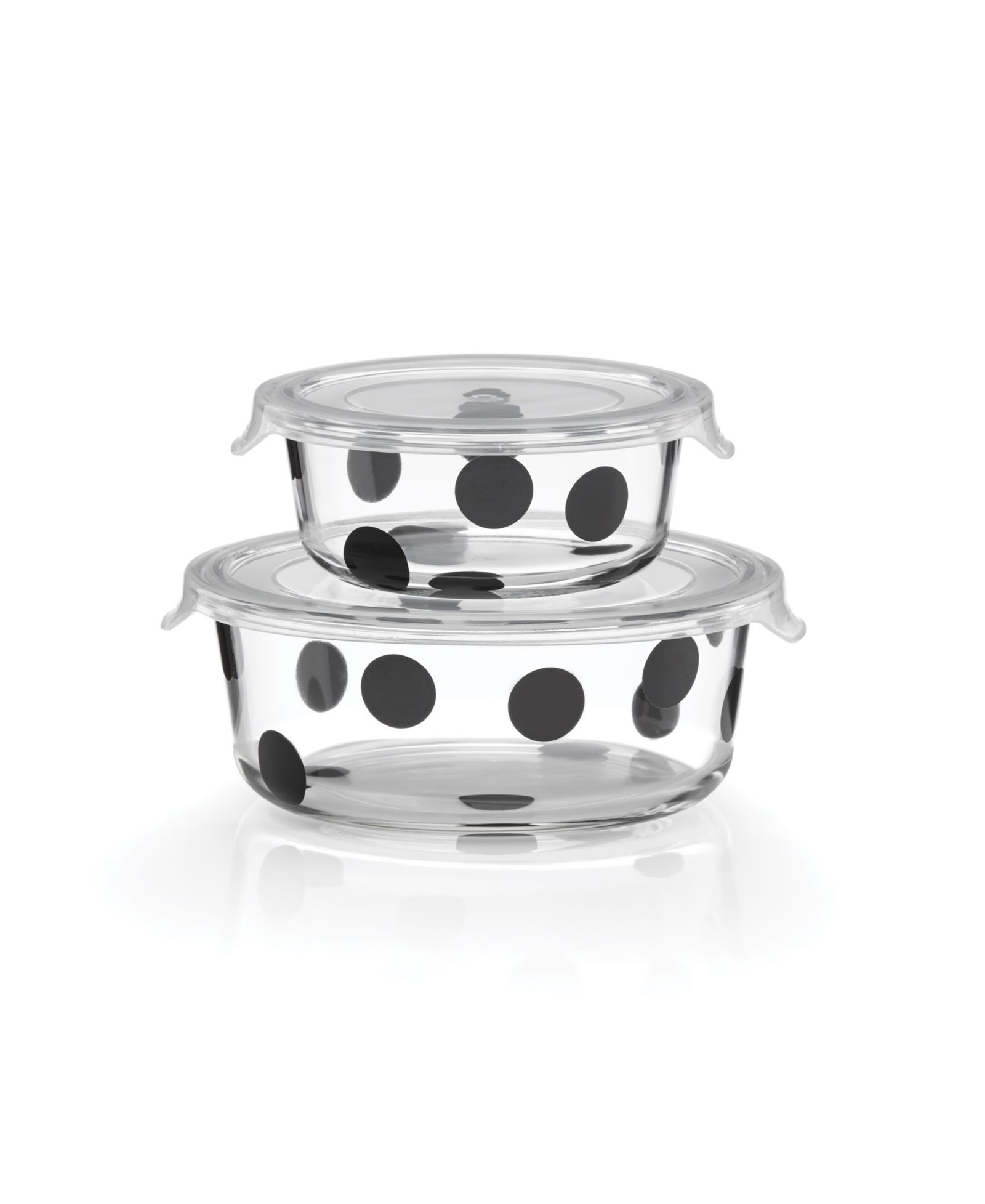 Kate Spade New York Deco Dot Round Food Storage Set, 2 Piece