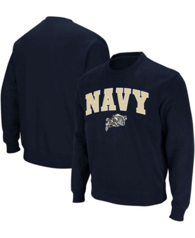 Colosseum Men's Navy Midshipmen Arch and Logo Crew Neck Sweatshirt