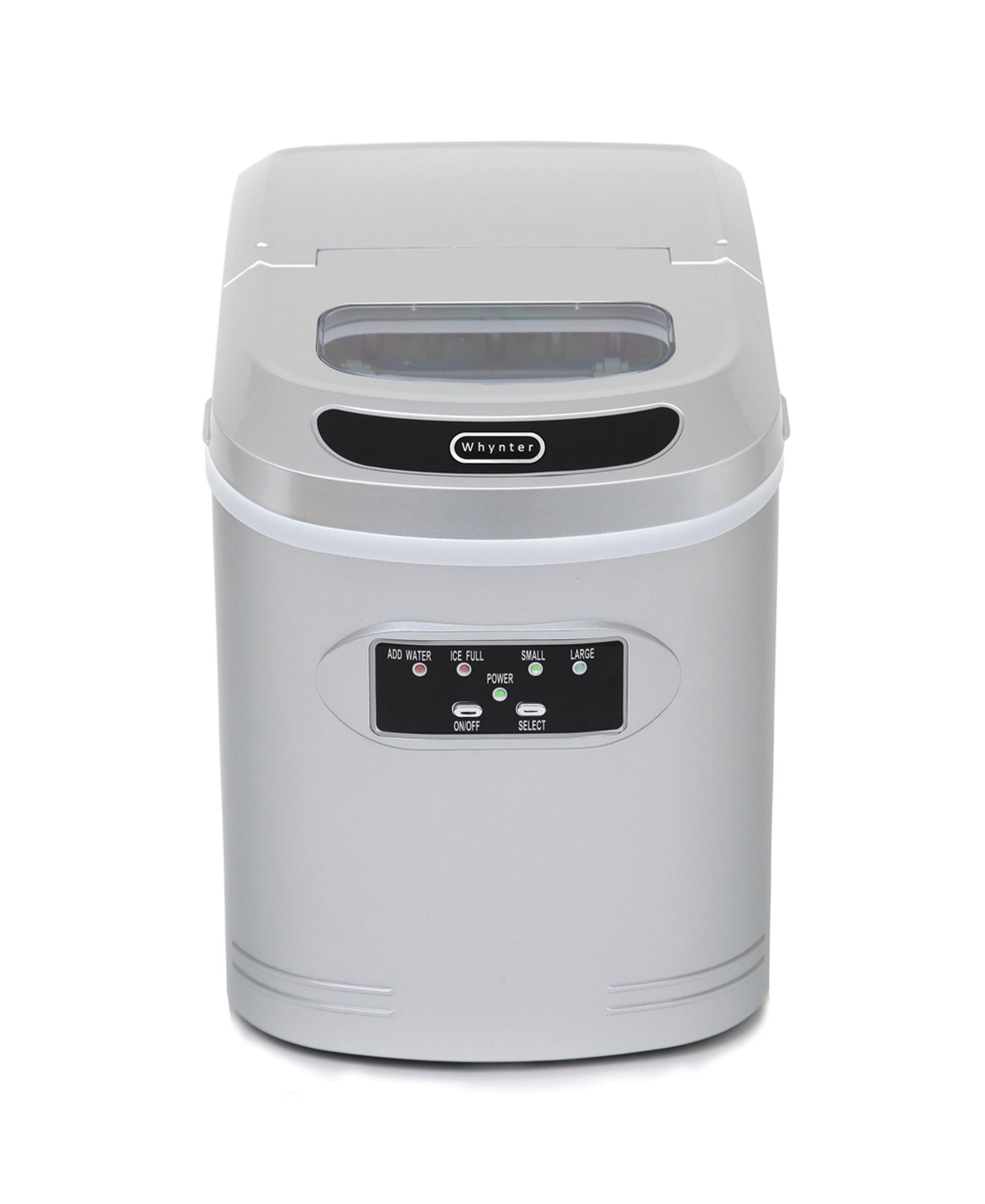 Whynter Compact Portable Ice Maker 27 lb capacity - Metallic Silver