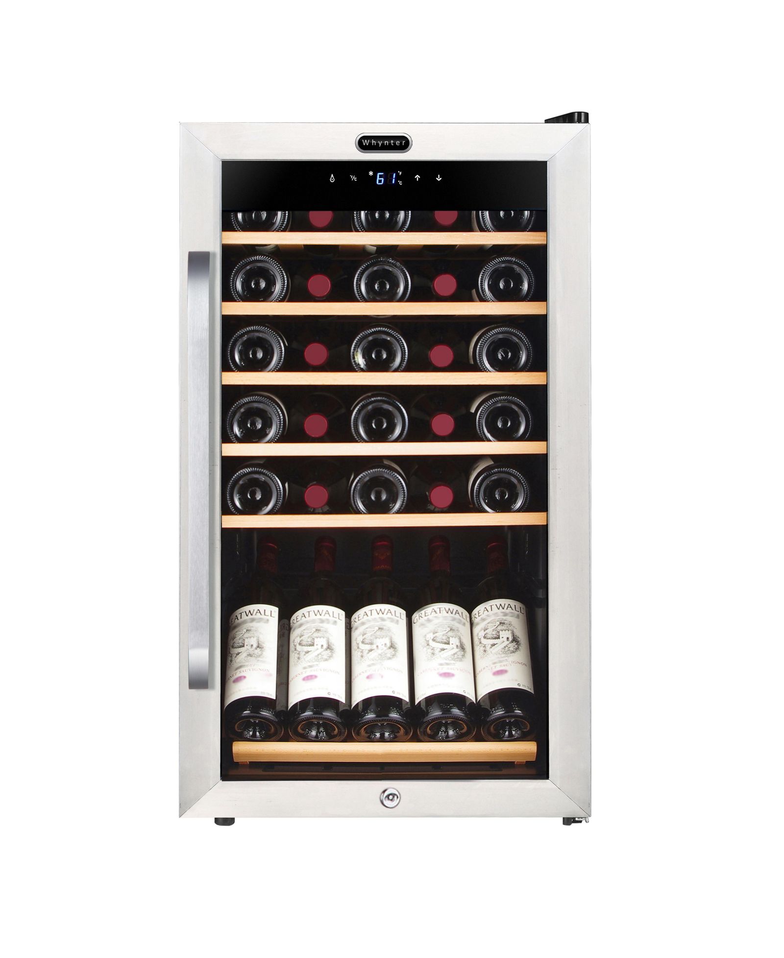 Холодильник Whynter 34 Bottle Freestanding Stainless Steel с цифровым управлением