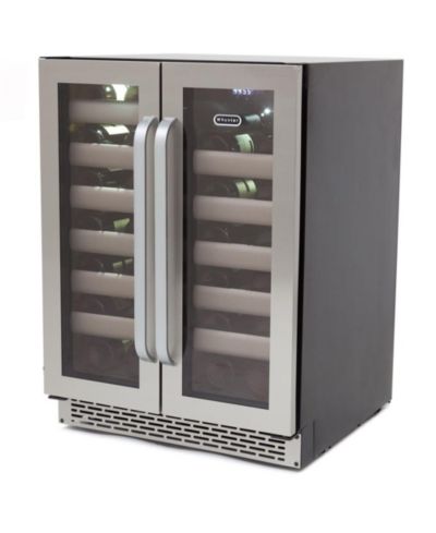 Whynter 40 Bottle Stainless Steel Door Dual Zone Built-in Wine Refrigerator
