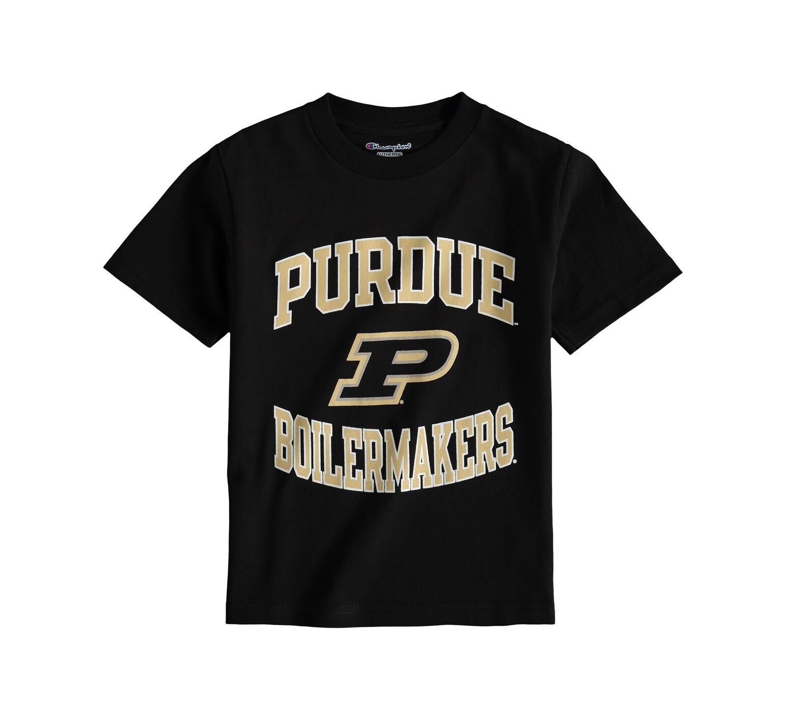 Big Boys Champion Black Purdue Boilermakers Circling Team Jersey T-shirt