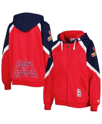 Женское худи Starter Red, Navy St. Louis Cardinals Hail Mary Full-Zip
