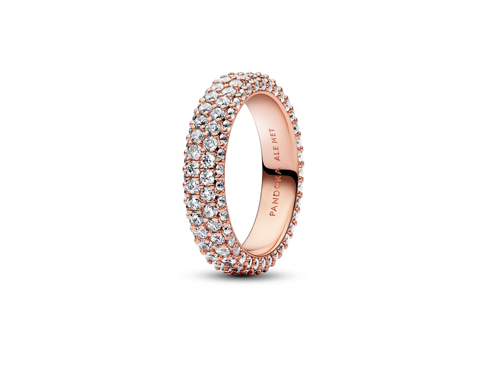 Pandora Cubic Zirconia Timeless Pave Double-Row Ring