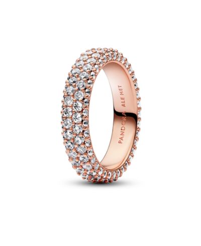 Pandora Cubic Zirconia Timeless Pave Double-Row Ring