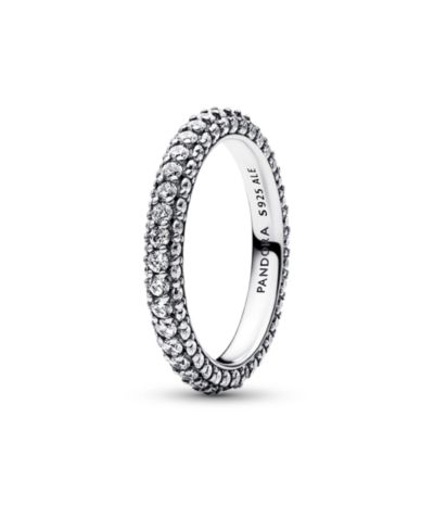 Pandora Cubic Zirconia Timeless Pave Single-Row Ring
