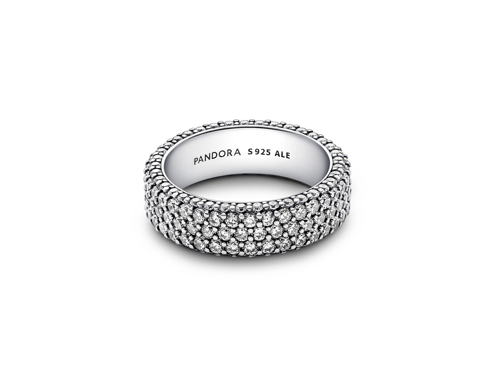 Кольцо Pandora Cubic Zirconia Timeless Pave Triple-Row